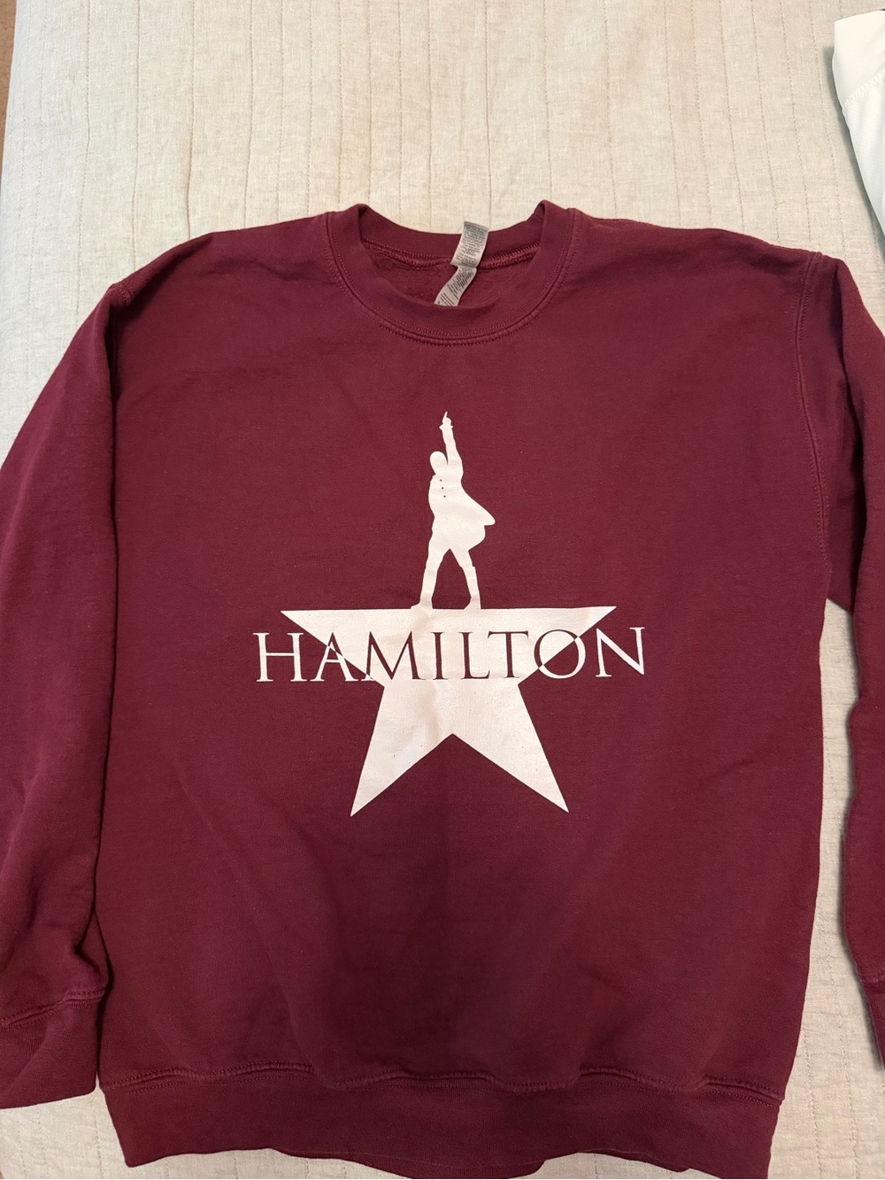 Hamilton Maroon Sweatshirt with White Star Logo